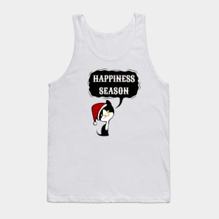 Happiness season, Cute cat t-shirt, Cute cat merry christmas t-shirt, cute pet t-shirt Tank Top